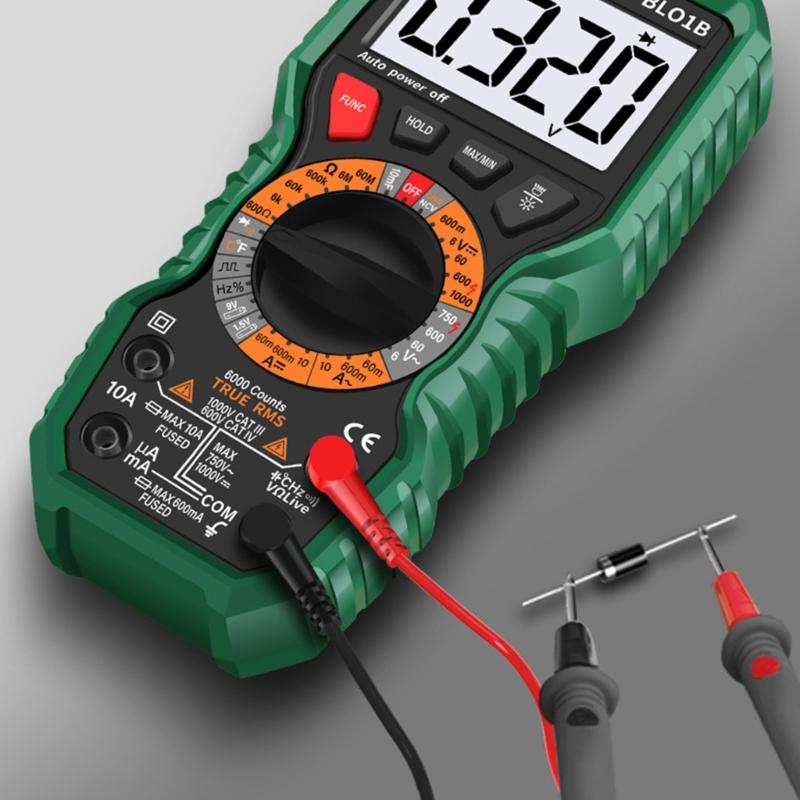 Digital Multimeter Measuring Voltage Current Resistance Temperature Accurate Electrical Testing Device