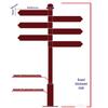 Outdoor Multi-Directional Signpost