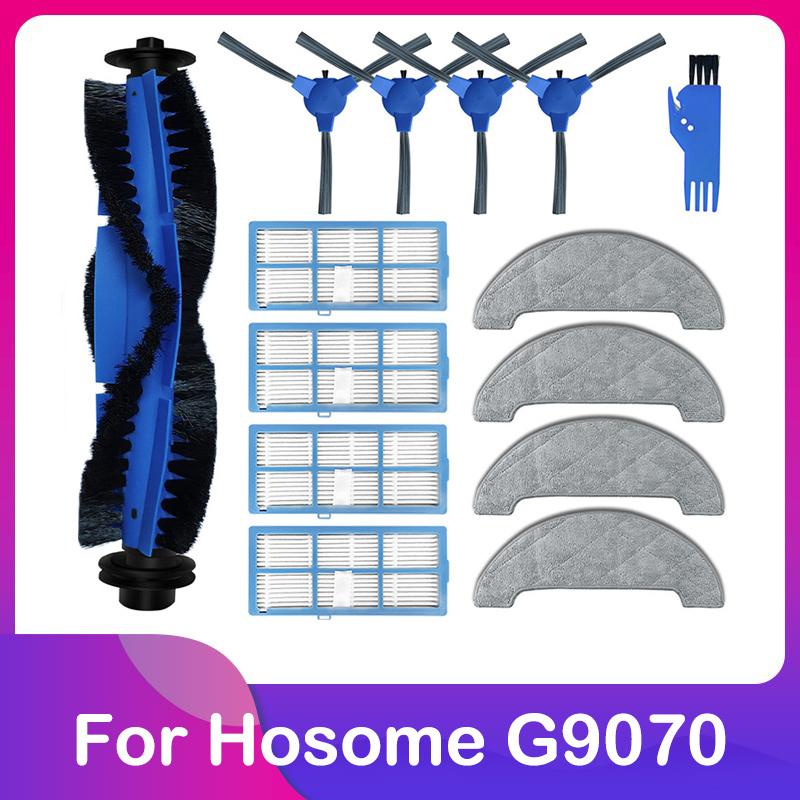 Compatible For Hosome G9070 Robot Vacuum Cleaner Replacement Spare Parts Main Side Brush Hepa Filter Mop Rag Wipe Accessories