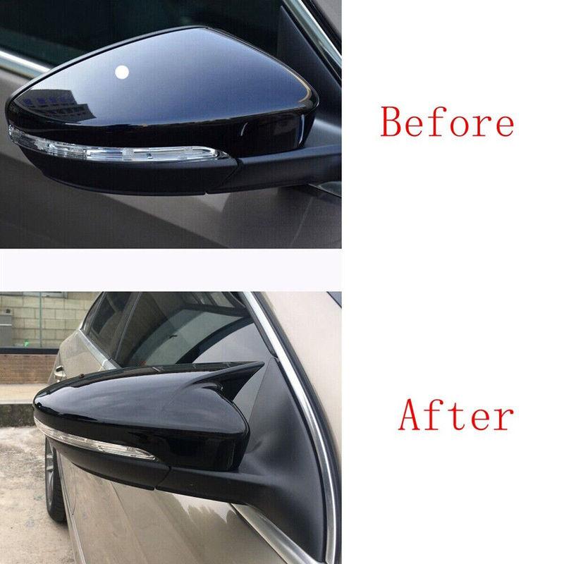 PAIR For VW Jetta 2011-2017 Passat B7 2011-2014 OX Horn Door Mirror Cover Exterior Cap Side Wing Protective Trim Car Decor