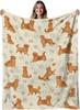 1PC Handdraw Cute Cats Pattern Throw Thin Blanket Gifts for Couch Bed Car Home Camping For Cute Animals Lovers All Season Use