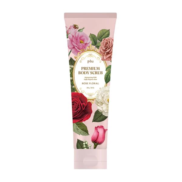 plu Premium Body Scrub Rose Contains 38 Beauty 200g Floral, Ingredients,