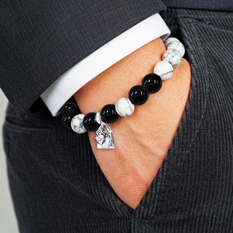 Vacci Silver925 Onyx Gemstone Bracelet