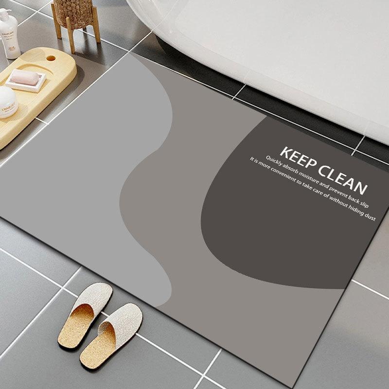 PVC Mat Bathroom Door Mat Absorbent Door Mat Bathroom Anti Slip Foot Mat Quick Drying Floor Mat
