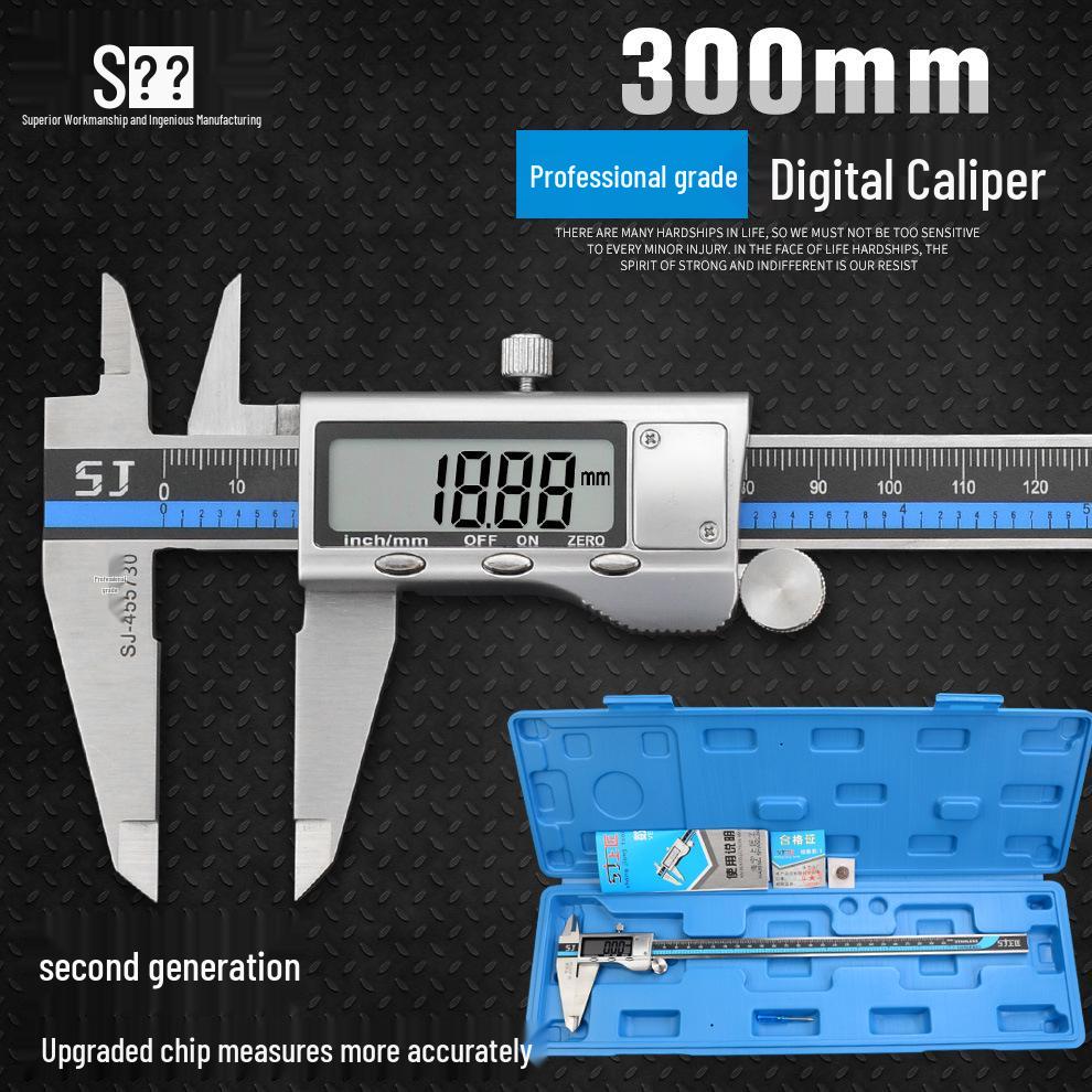 Shangjiang Electronic Digital Vernier Caliper, High-Precision Stainless Steel, 0-150mm/200mm