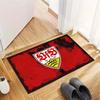 VfB Stuttgart Rot Schwarz Splash Art Club Logo Teppich, Rutschfeste Fußmatte für Wohnzimmer Schlafzimmer Fußballfan Dekoration