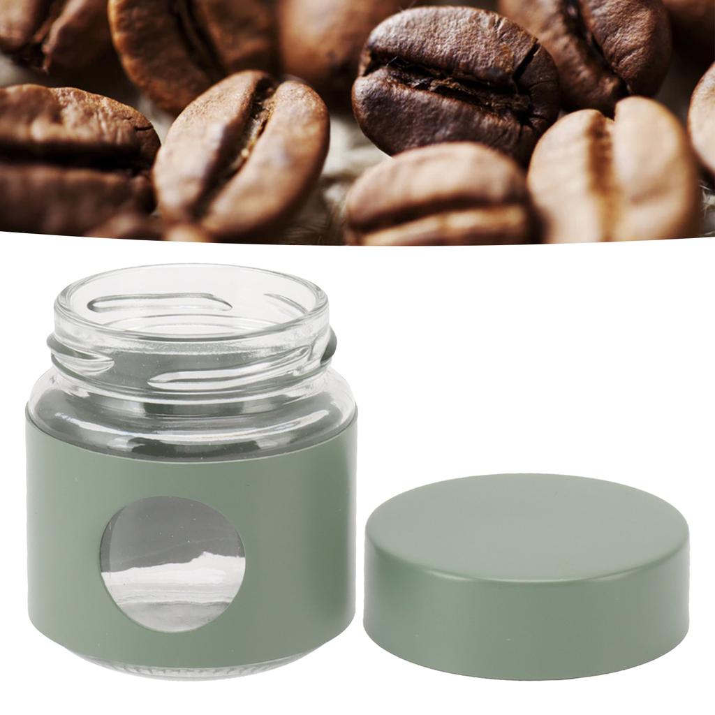 Stainless Steel Glass Coffee Container Coffee Bean Storage Container Airtight Kitchen Food Storage Container