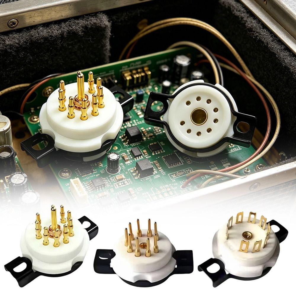 1Pcs 95 Ceramic Base Valve Base Connector  for 12AX7 6922 EL84 ECC82 ECC81 12AT7 12AU7 ECC83 5814