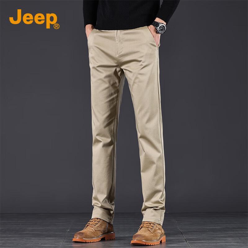 

JEEP Men s Business Casual Stretch Straight-Leg Trousers 42