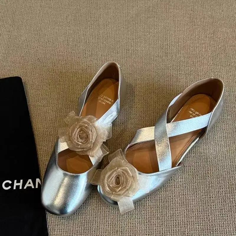 Fashion Flower Women Ballet Shoes Loafers Flat Sandals  Jane Shoes 2025 Brand Summer Dress Woman Soft Sole Casual Comfort Zapatos