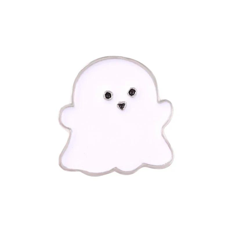 Halloween Punk Ghost Collected Enamel Pin Custom Spooky Boo With Black Cat Brooches Clothes Lapel Badge Jewelry Gift for Friends