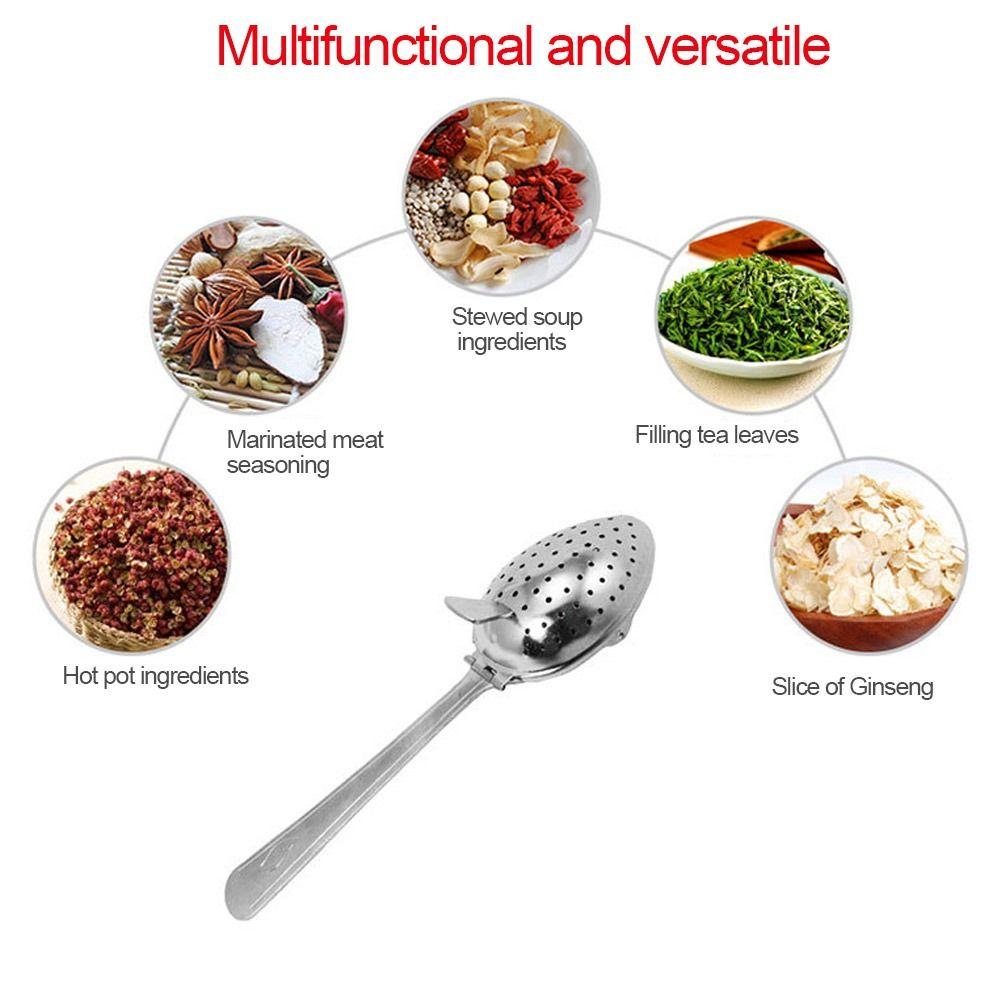 2Pcs Tea Ball Accessories Loose Leaf Herbs Spoon Tea Infuser Strainer Tea Filter Tea Brewer