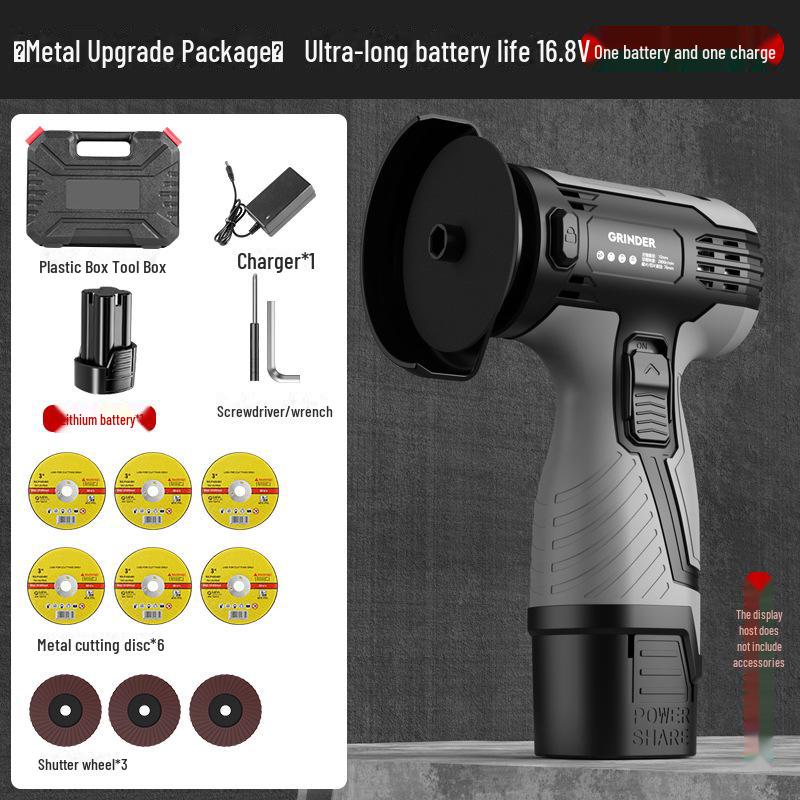16.8V Mini Angle Grinder: Compact, Rechargeable, Multi-Function Lithium Battery Cutting Tool