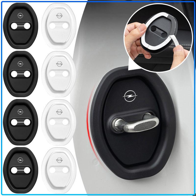 4pcs Car Door Cushion Silicone Door Lock Buckle Protective Cover For Opel Astra H G J Insignia Mokka Zafira Corsa Vectra B C D