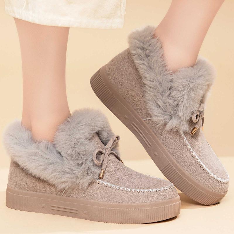 The New Cotton Shoes Are Versatile, with Added Fleece and Thickened Snow Boots and Anti-slip Cotton Boots