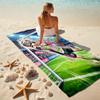 1pc Goalkeeper Action Cartoon Quick Dry Microfiber Bath Towel for Swimming Surfing Camping Unisex Holiday. SJT7201157