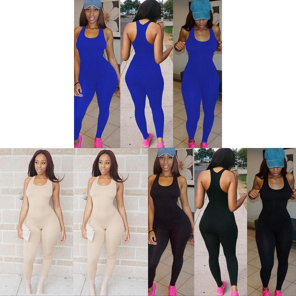 Us Sexy Women Casual Sleeveless Bodycon Romper Jumpsuit With Elegant Long Pants