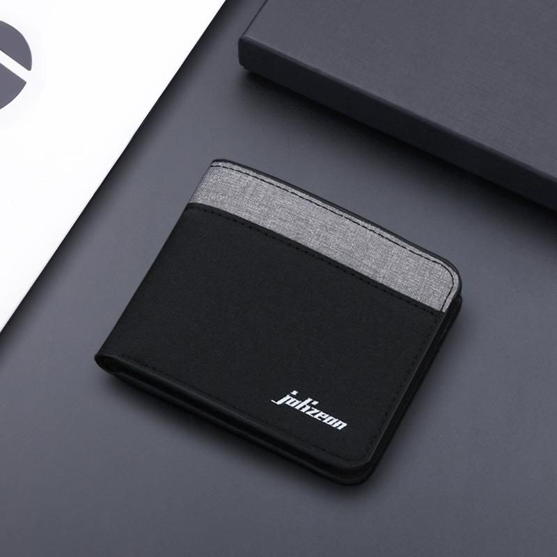 Men Wallet Black/blue/gray Card Holder Wallet Male Money Bag ID/photo/bank Holder Short Purse Credit Card Case Bag