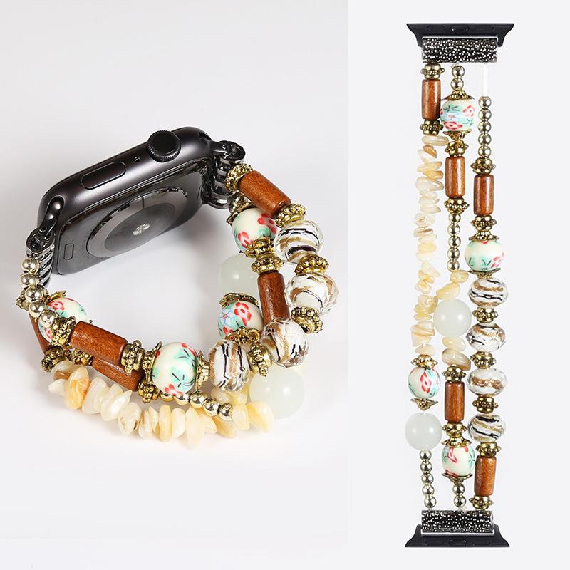 

Богемський ремінець для Apple Watch Band 41mm 40mm 38mm 44mm 45mm 49mm 42mm Jewelry Resin Bracelet iwatch Ultra Series 7 6 5 4 3 Se 8 For 49mm-45mm-44mm-42mm