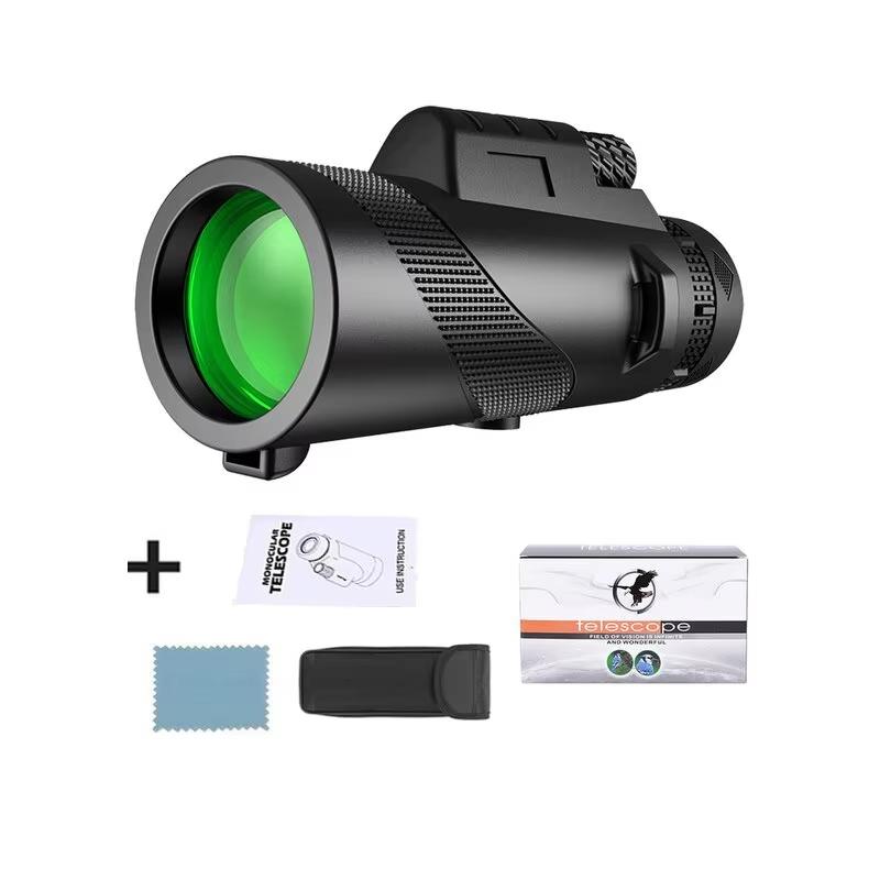 80x100 HD ZOOM Powerful Monocular Telescope Portable Telescope Long Range Telescope for Hunting Sports Outdoor Camping Travel
