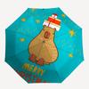 Capybara Themed Travel Umbrella-8 Ribs Automatic Opening and Closing, Portable Folding Design, Compact and Stylish Umbrella Suitable for Out