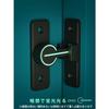 90 Degree Rotating Door Buckle, Fluorescent, Rotating Door Hasp Lock, Room Lock, Add-on Lock, Easy Installation (Black, 90 Degree)