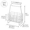 Shimomura Kikaku Bathroom Basket [Made In Japan] Hanging Shampoo Rack, Rust-Resistant, Wide, Bathroom Storage, Toys, Bottles, Small Items, Amenities,