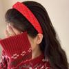 Elegant Velvet Red Holiday Headband for Women – Perfect for Autumn, Winter, and Christmas Celebrations