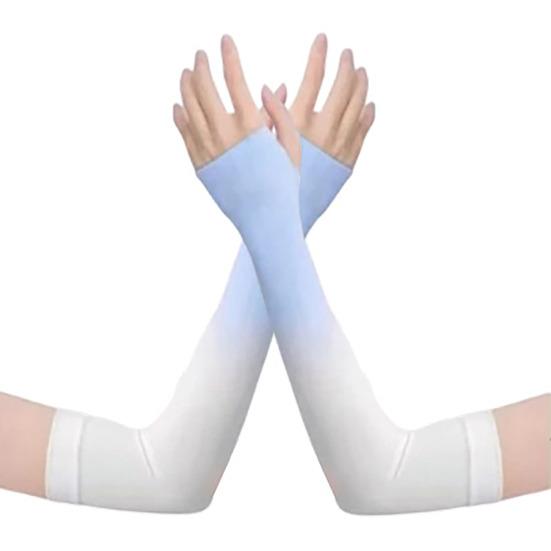Sun Protection Arm Sleeves, Cooling UV Protection Sleeves, Mosquito Repellent Sleeves, with Thumb Hole, Gradient Colors for Women Summer Cycling