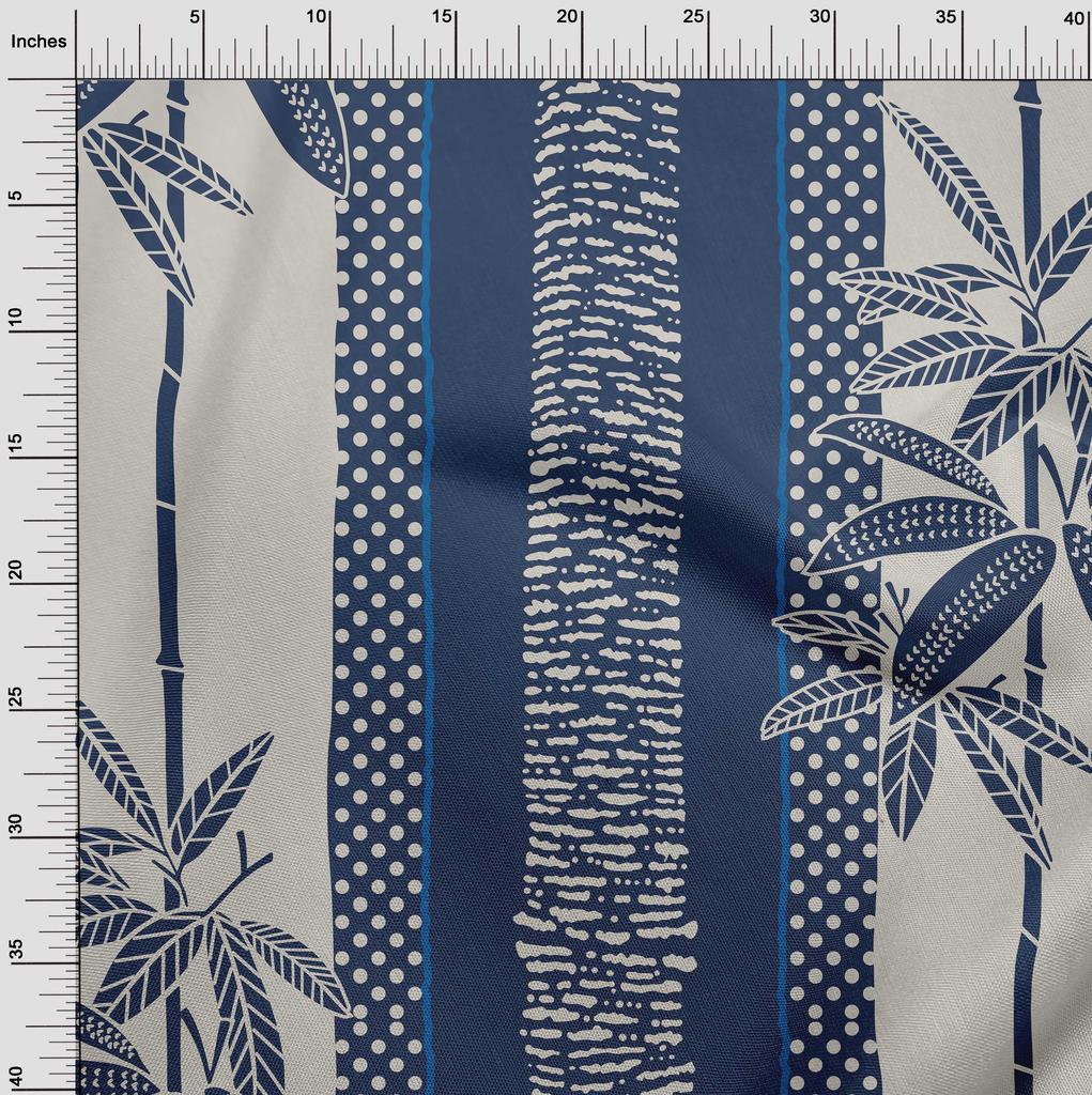 oneOone Cotton Flex Medium Blue Fabric Tropical Dress Material Fabric Print Fabric By The Yard 40 Inch