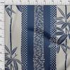 oneOone Cotton Flex Medium Blue Fabric Tropical Dress Material Fabric Print Fabric By The Yard 40 Inch