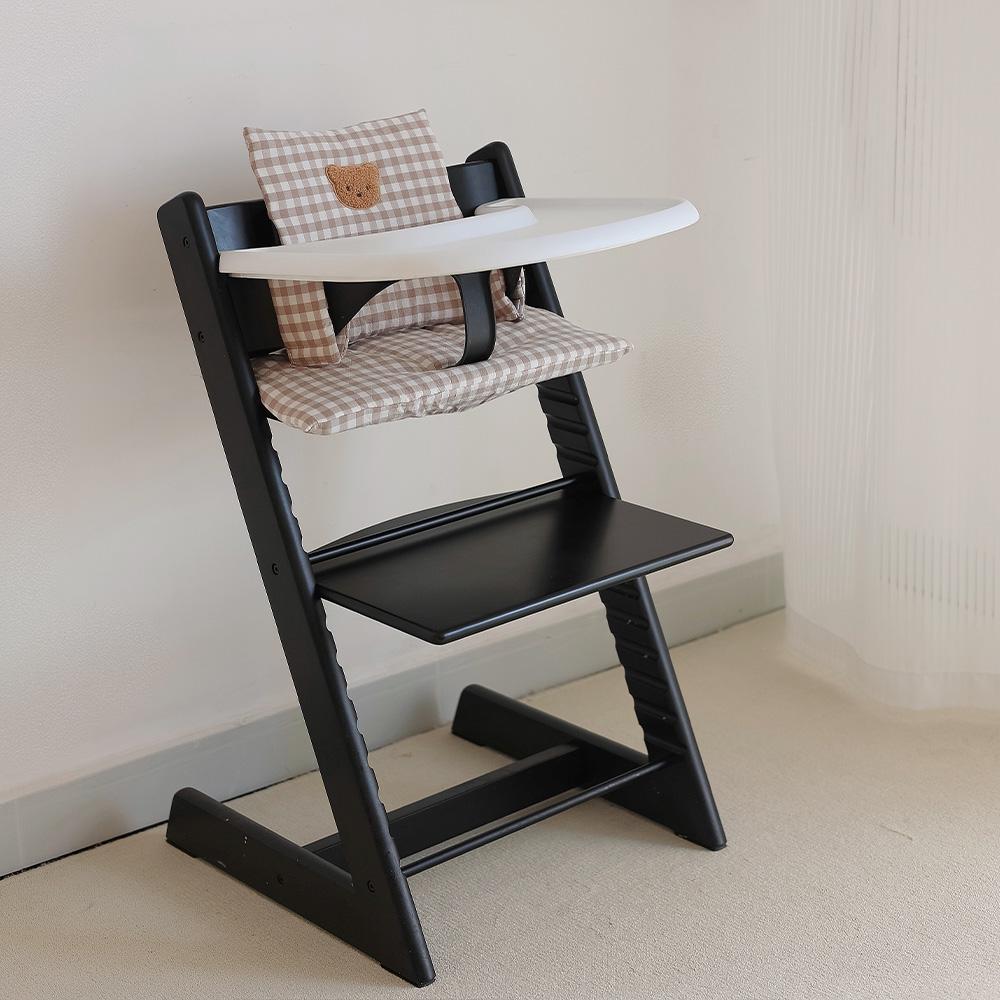 Soft Seat Cushion for Infants Baby High Chair Cushion Cartoon Bear Chair Back Cushion and Seat Cushion High Chair Accessories