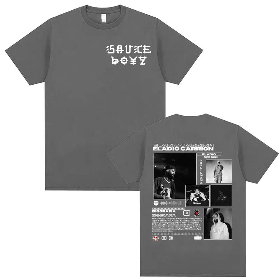 Rapper Eladio Carrion Album Cover T Shirts Men Womens Clothing Hip Hop Style Vintage T Shirt Casual Cotton High Quality Tshirt