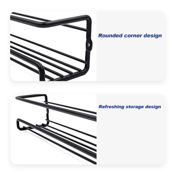 1/4-teiliger Gewürzregal-Organizer zur Wandmontage, rostfrei, korrosionsbeständig, starke Tragfähigkeit, belüftetes Küchenregal, Lagerregal