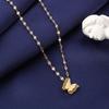 Elegant Titanium Steel Heart Necklace for Women - Hollow Design, Light Luxury, Versatile Clavicle Chain
