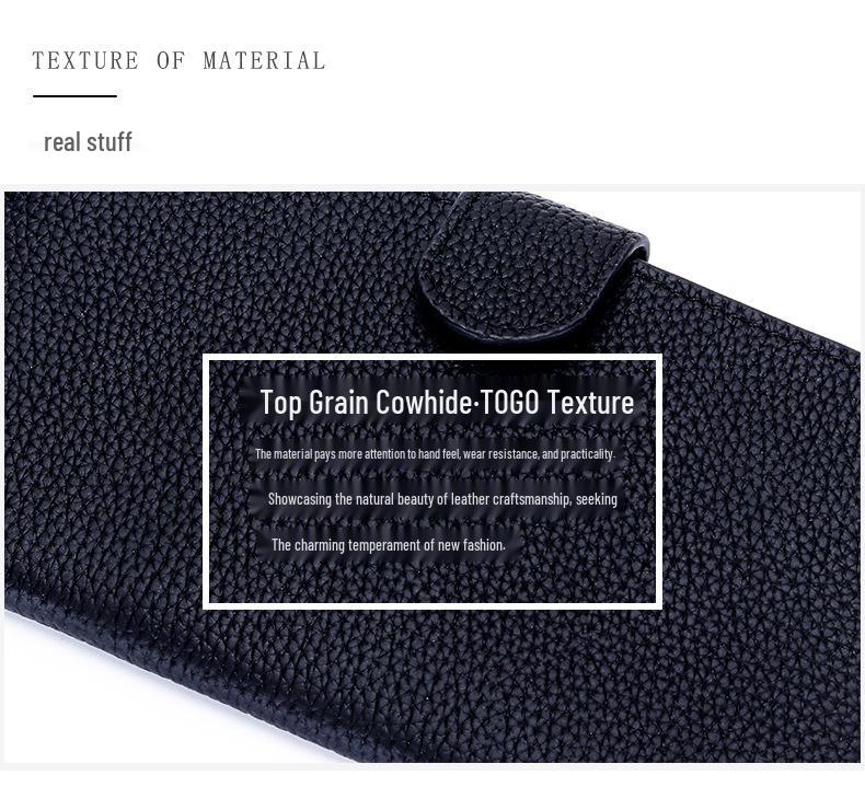 Top Grain Cowhide Women's Ultra-Thin Long Leather Phone Wallet 2025