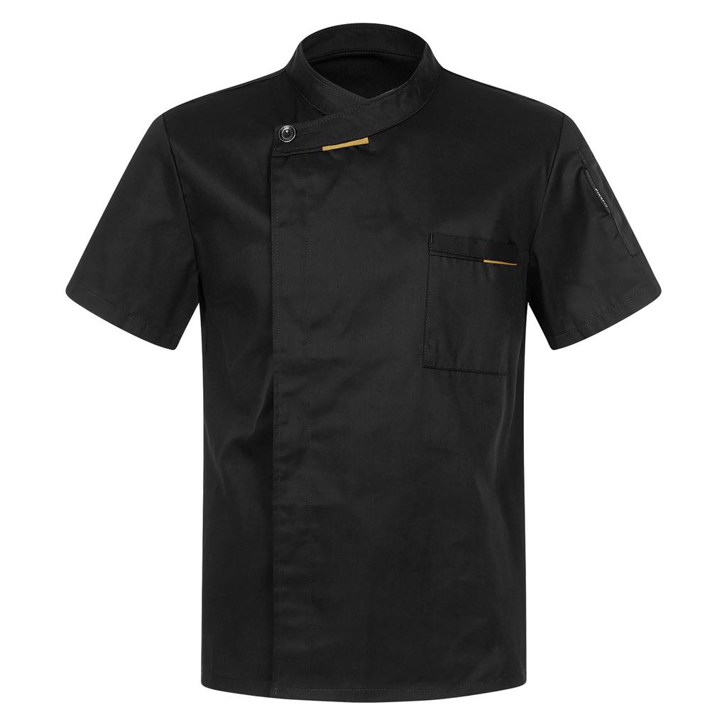 Cross-Over Collar Chef Coat for Men/Women - Unisex Professional Cook Uniform with Pockets, Kitchen Workwear