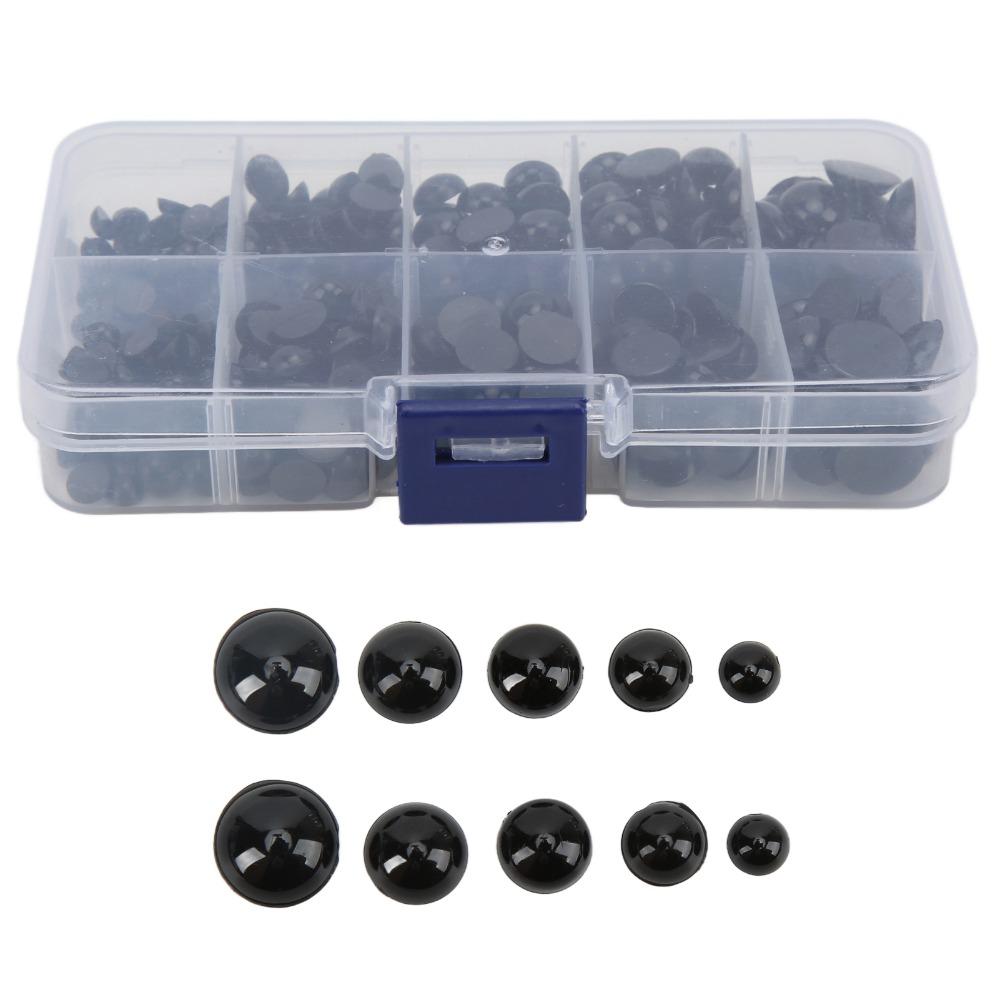 360pcs Plastic Doll Eyes Black Safety Eyes Doll Making Button Eyes  Crochet Bears