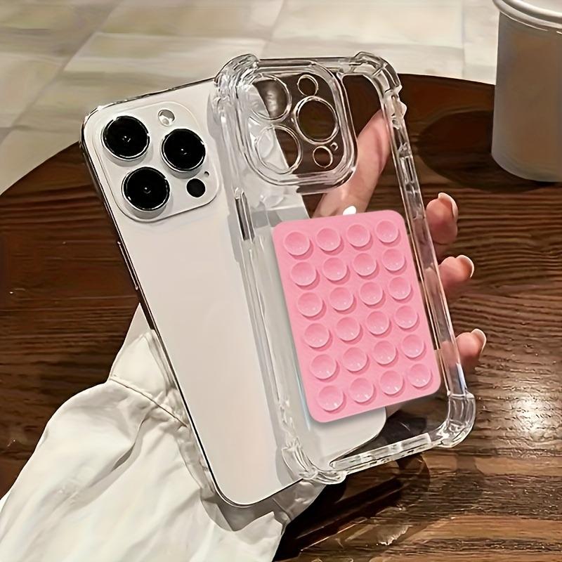 Transparent Four-Corner Anti-Drop With 3D Suction Cup Phone Case For iPhone 17 16 15 14 13 12 11 Pro Max Plus XS XR Cover