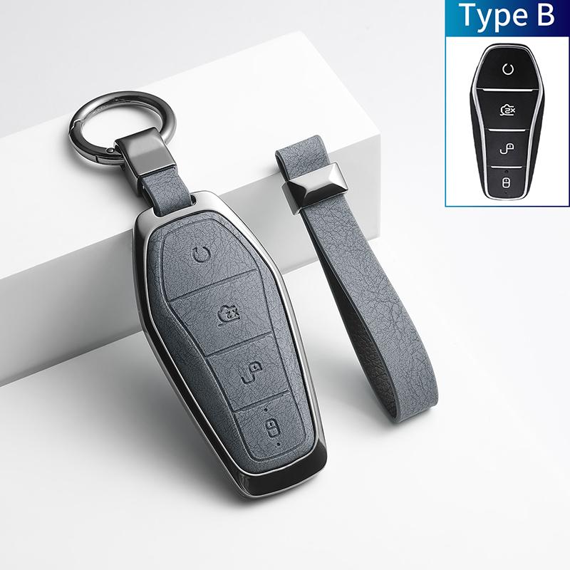 Zinc Alloy Car Remote Key Cover BYD Song PLUS Han EV Max Tang DM Qin PLUS Yuan Dolphin Atto 3 Keychain Car Accessories