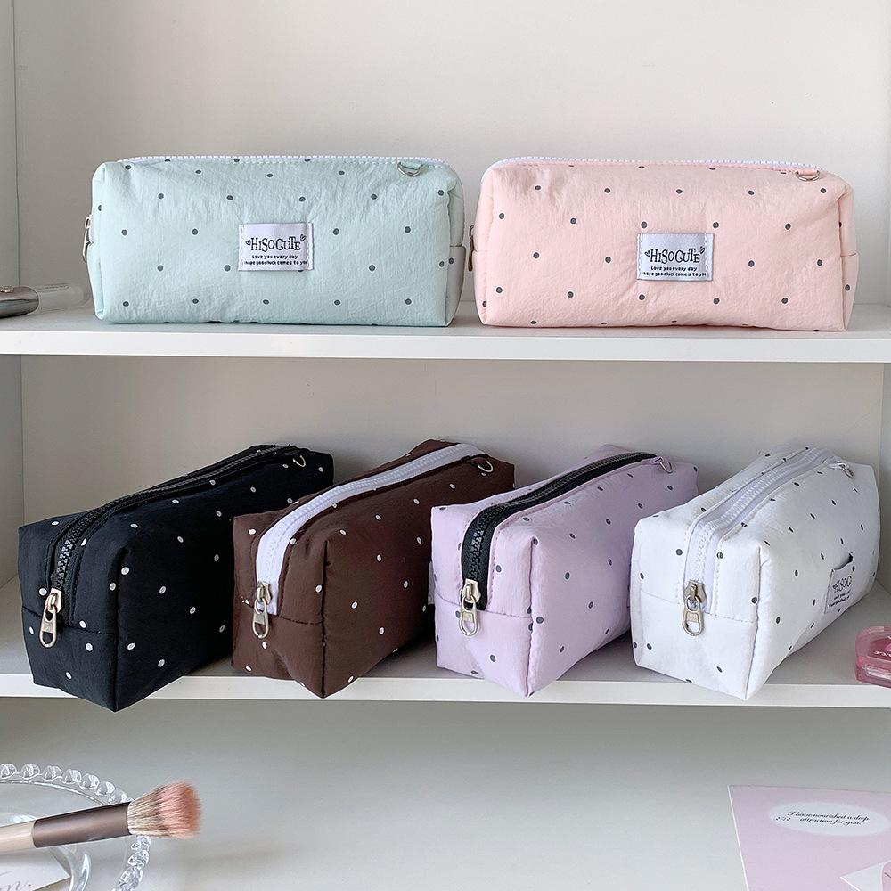 New Simple Fashion Solid Color Large Capacity Pencil Case Students Back To School Stationery Girl Desktop Storage Pen Bag Kid