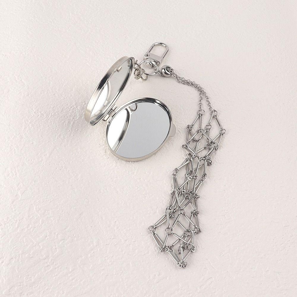 Stainless Steel Lip Balm Bag Key Chain Silver Color Lip Balm Keychain
