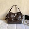 Glossy Faux Leather Hobo Bag Women Fashion Shoulder Bag With Adjustable Strap Soft Texture Handbag Everyday Use