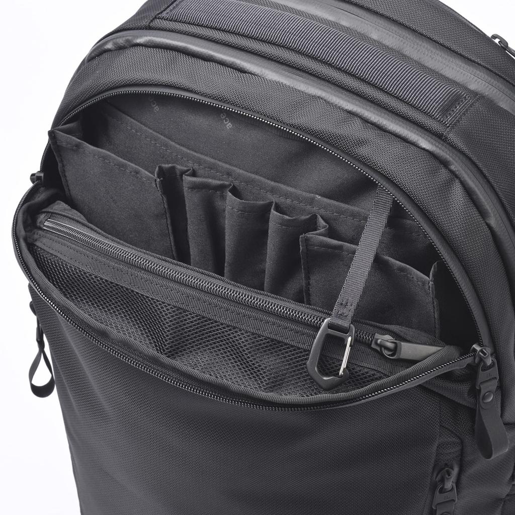 Ace Gene Business Backpack, B4 Size Compatible, Water-Resistant, Fits 15.6-inch Laptops, Air Mesh Backing, Rugmaster No. 67813, Men's, Black