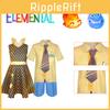 Party Dress For Halloween Cosplay Crazy Elemental City Cosplay Ember Fire And Wade Water Gown