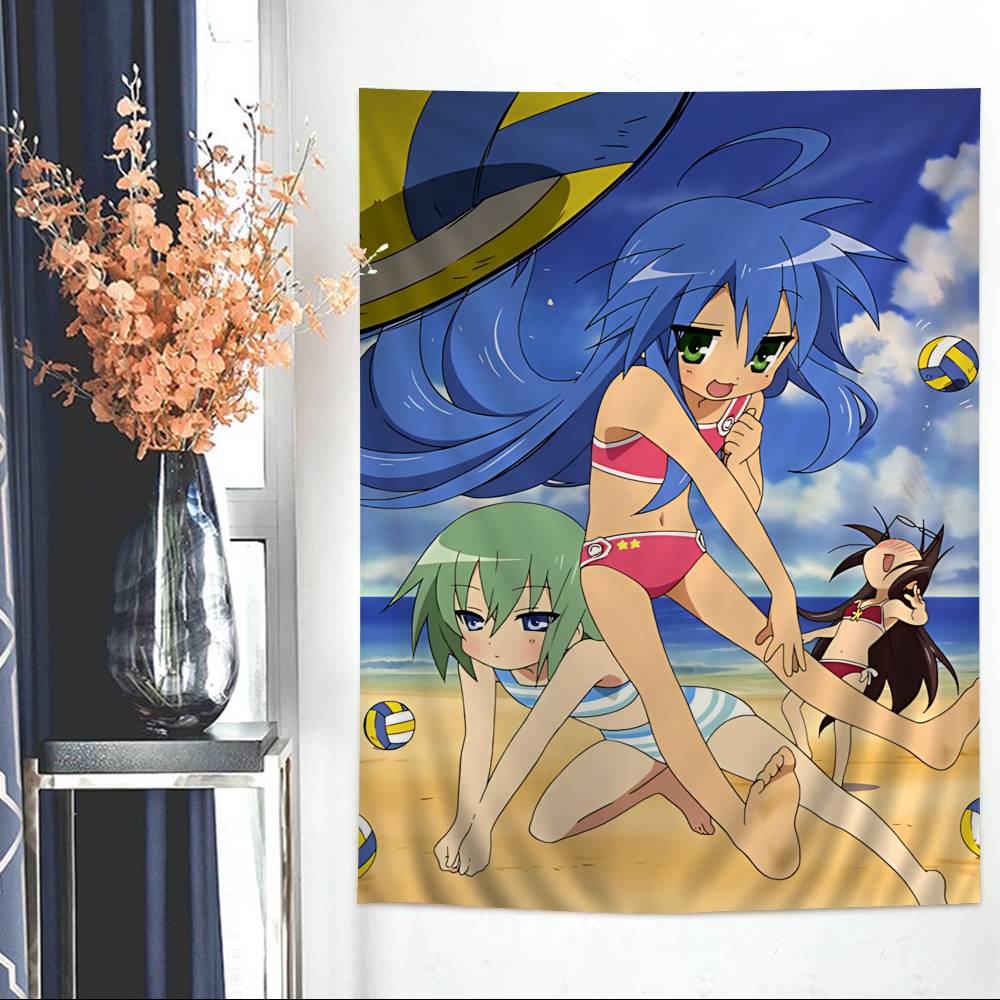 Lucky Star Comedy Anime Hippie Wall Hanging Tapestries For Living Room Home Dorm Decor Art Home Decor