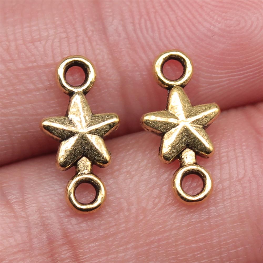 40pcs Charms Star Handmade Pendant Making Fit Vintage Tibetan Silver Color Antique Bronze Plated DIY For Bracelet Necklace
