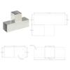 T Shape Post Connector Galvanized Metal 91 x 91 mm