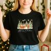 2025 Christmas Unisex tshirt,Night Before Christmas Family, Retro Party (CH)