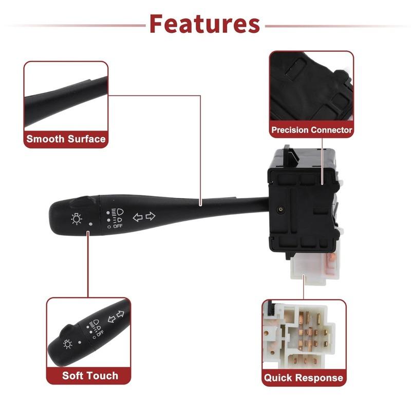 25540-65Y00 2554065Y00 Turn Signal Switch For Nissan Sentra 1990-1994 Multifunction Combination Switch Black 1 Pc